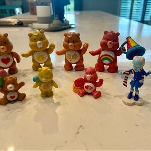 Vintage 1980’s Care Bears 3” Pose-able and 2” Mini Figures
